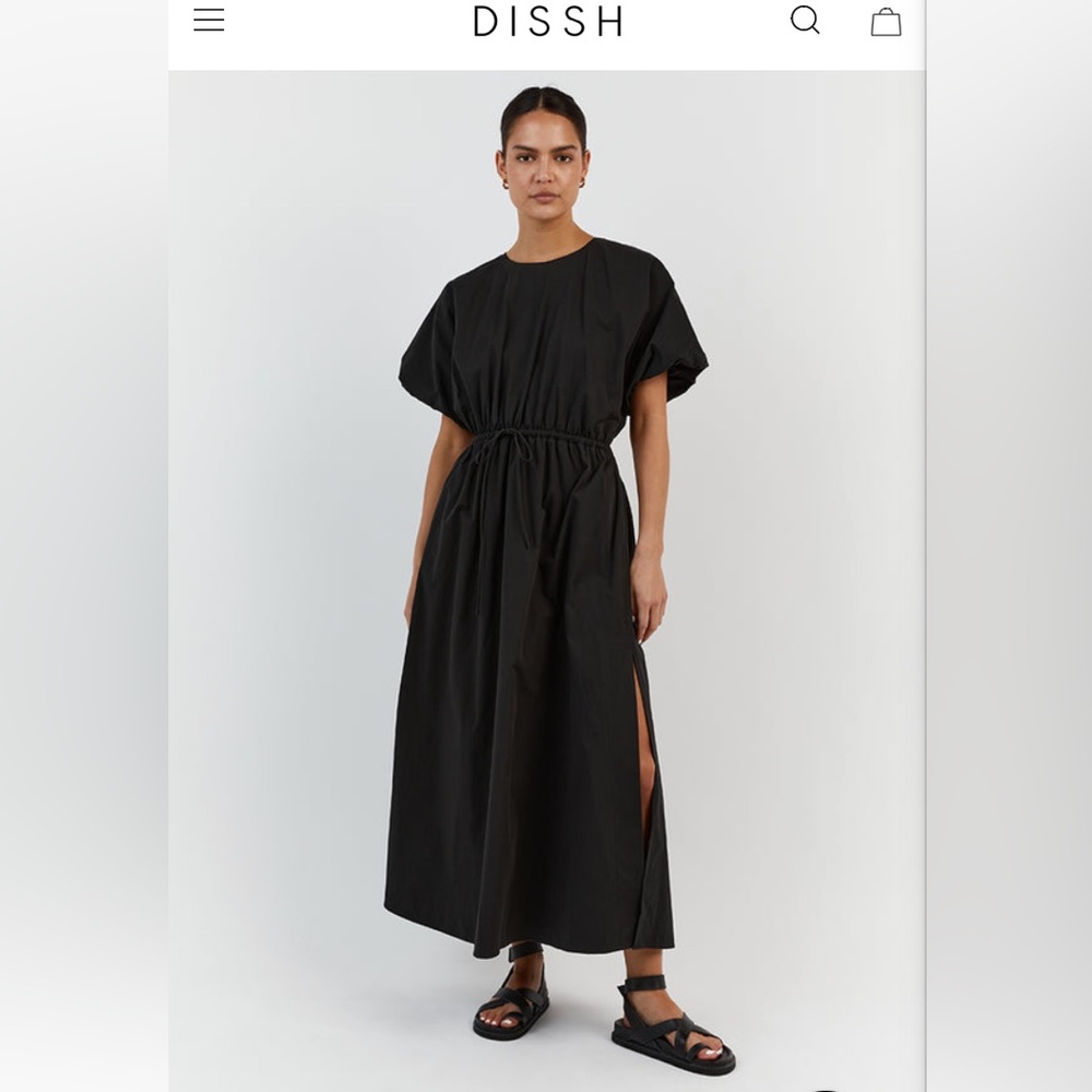 Ella black cotton dress